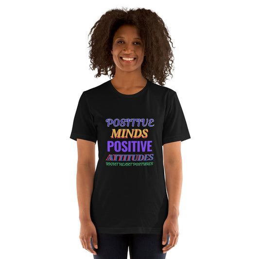 Positive Minds Positive Attitudes T-Shirts T-Shirts Pawsative Partnerships LLC Black S 